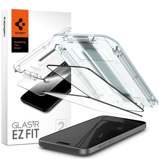 Szkło Hartowane Spigen Glas.Tr ”Ez Fit” Fc 2-Pack Iphone 15 Plus Black Spigen