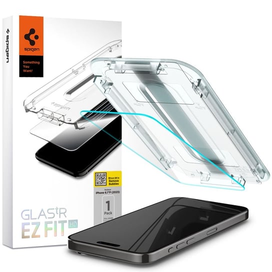 Szkło Hartowane Spigen Glas.Tr ”Ez Fit” Iphone 15 Pro Clear Spigen
