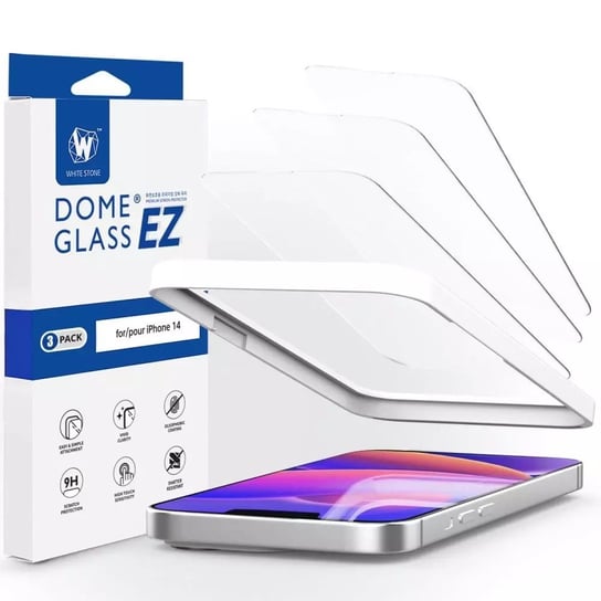 Szkło hartowane Whitestone EZ Glass 3-pack do Apple iPhone 14 4kom.pl