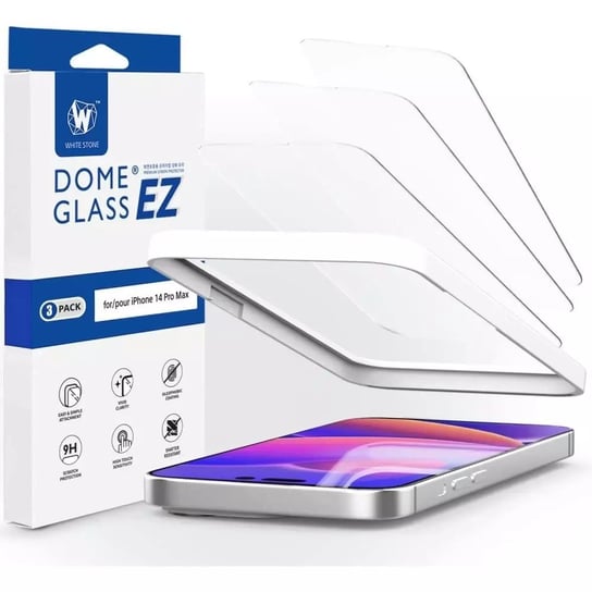 Szkło hartowane Whitestone EZ Glass 3-pack do Apple iPhone 14 Pro Max 4kom.pl