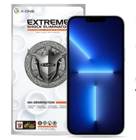 Szkło hartowane X-ONE Extreme Shock Eliminator 4th gen. Matowe - do iPhone 13/13 Pro/14 Inny producent