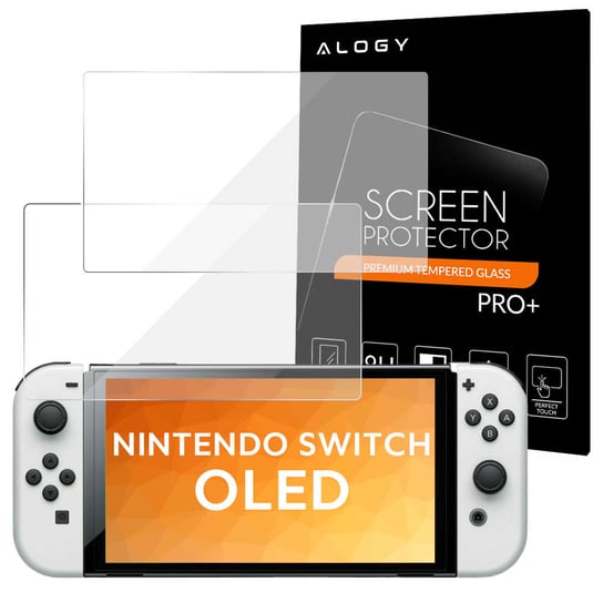 Szkło hartowane x2 9H Alogy ochronne na ekran do Nintendo Switch OLED Alogy