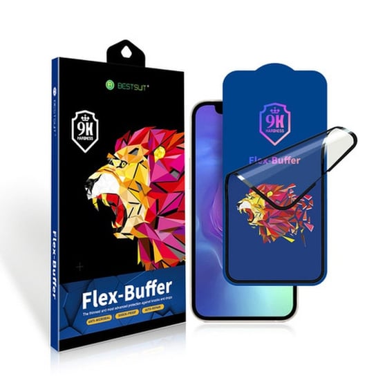 Szkło hybrydowe Bestsuit Flex-Buffer 5D z powłoką antybakteryjną Biomaster do iPhone 13 mini 5,4" czarny Bestsuit