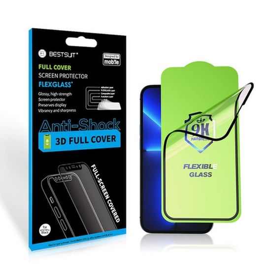 Szkło hybrydowe Bestsuit Flexible 5D Full Glue do iPhone 15 Pro Max czarny Inna marka