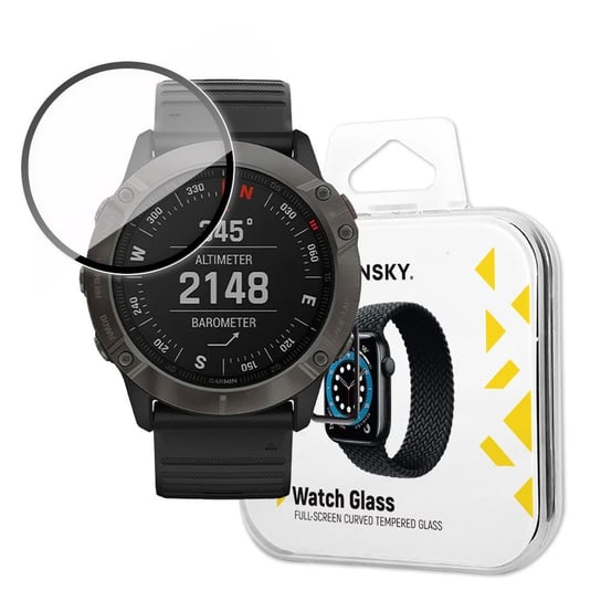 Szkło Hybrydowe Braders Do Garmin Fenix 6X Czarny Braders