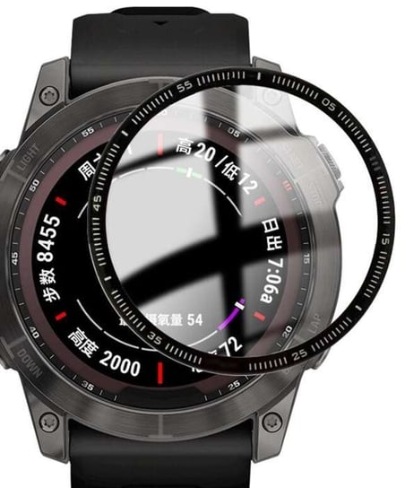 Szkło Hybrydowe Full Glue 5D Do Garmin Fenix 6 Czarny Bestphone