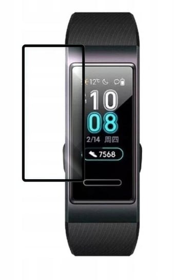 Szkło Hybrydowe Full Glue 5D Do Huawei Band 4 Pro Czarny Bestphone