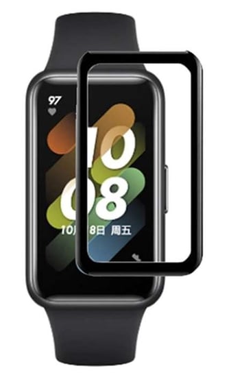 Szkło Hybrydowe Full Glue 5D Do Huawei Band 7 Czarny Bestphone
