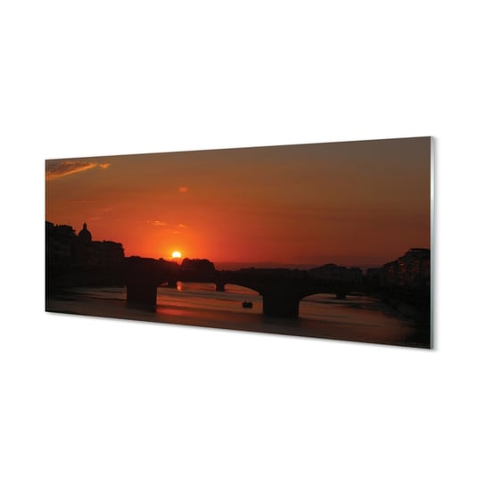 Szkło lacobel Włochy Rzeka zachód słońca 125x50 cm Tulup