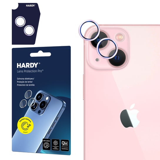 Szkło na obiektyw do iPhone 15/15 Plus - HARDY Lens Protection Pro Pink 3MK