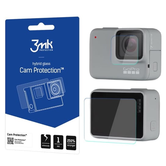 Szkło ochronne do GoPro HERO 7 White/Silver  - 3mk Cam Protection 3MK