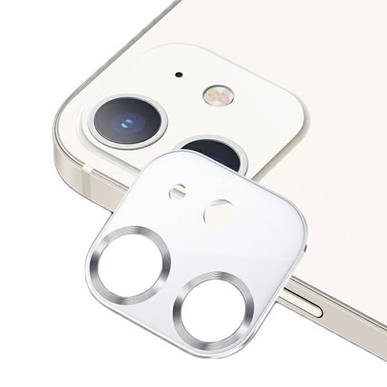 Szkło ochronne do soczewki aparatu USAMS Camera Lens Glass iPhone 12 metal biały/white BH703JTT02 (US-BH703) USAMS