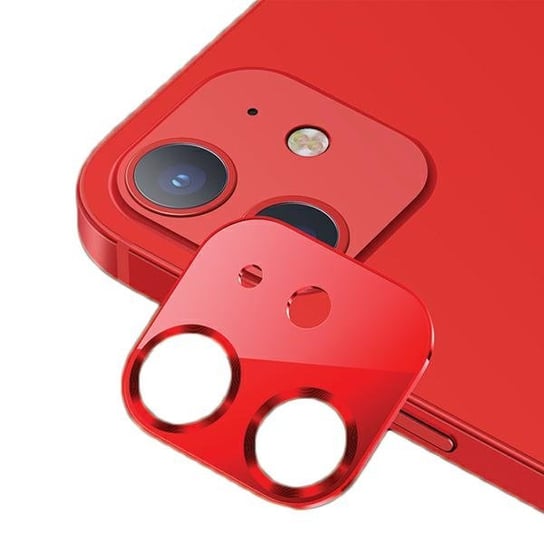 Szkło ochronne do soczewki aparatu USAMS Camera Lens Glass iPhone 12 metal czerwony/red BH703JTT03 (US-BH703) USAMS
