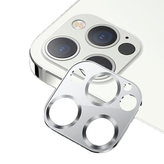 Szkło ochronne do soczewki aparatu USAMS Camera Lens Glass iPhone 12 Pro Max metal srebrny/silver BH707JTT01 (US-BH707) USAMS