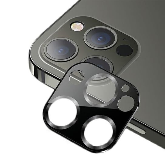 Szkło ochronne do soczewki aparatu USAMS Camera Lens Glass iPhone 12 Pro metal czarny/black BH704JTT02 (US-BH704) USAMS
