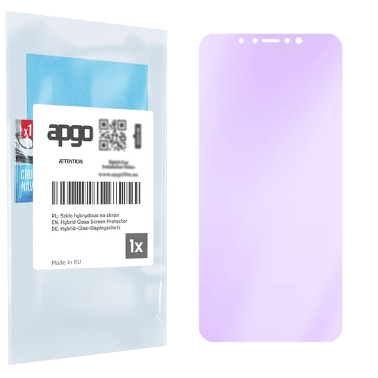 Szkło ochronne na ekran Hybrydowe 9H z filtrem ANTI-BLUE zamiennik hartowanego do Apple iPhone 11 - apgo hybrid ANTI-BLUE Flexible Hybrid Glass... apgo