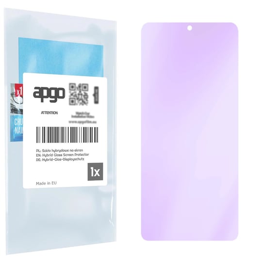 Szkło ochronne na ekran Hybrydowe 9H z filtrem ANTI-BLUE zamiennik hartowanego do Xiaomi Redmi Note 10 Pro Max - apgo hybrid ANTI-BLUE Flexible... apgo