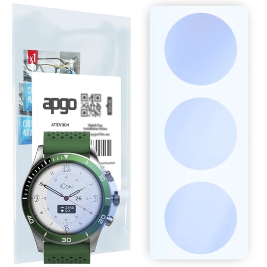 Szkło ochronne na ekran Hybrydowe 9H zamiennik hartowanego do Forever ICON AW-100 - apgo Hybrid Smartwatch Protection Ochrona na ekran smartwatcha apgo