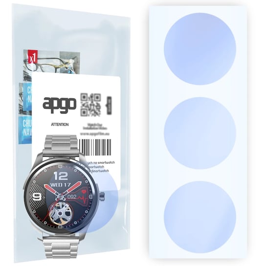 Szkło ochronne na ekran Hybrydowe 9H zamiennik hartowanego do G.Rossi SW012 - apgo Hybrid Smartwatch Protection Ochrona na ekran smartwatcha apgo