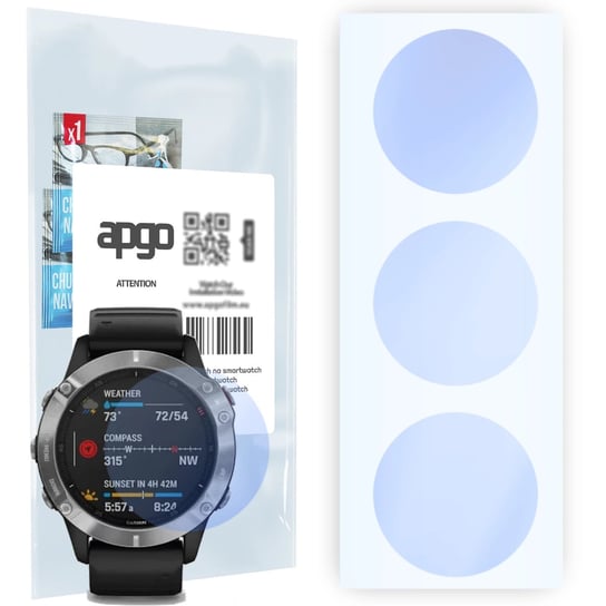 Szkło ochronne na ekran Hybrydowe 9H zamiennik hartowanego do Garmin Fenix 6 Pro - apgo Hybrid Smartwatch Protection Ochrona na ekran smartwatcha apgo