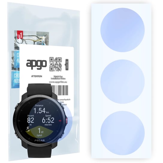 Szkło ochronne na ekran Hybrydowe 9H zamiennik hartowanego do Polar Grit X S/M - apgo Hybrid Smartwatch Protection Ochrona na ekran smartwatcha apgo