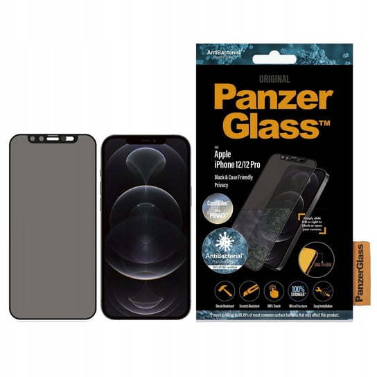 Szkło PanzerGlass do iPhone 12 /Pro, CF AB Dual CS PanzerGlass