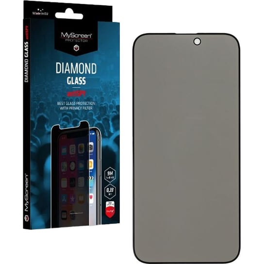 Szkło prywatyzujące MyScreen Diamond Glass antiSPY do iPhone 15 Pro Max MyScreenProtector