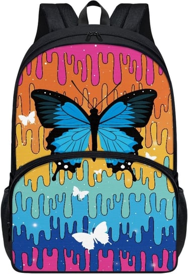 Szkolny Plecak Dla Dziewczynki Z Kolorowym Motylem Other