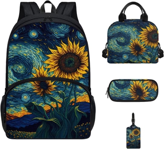 Szkolny Plecak Z Nadrukiem Słonecznika "Gwiaździsta Noc " Van Gogha" Other