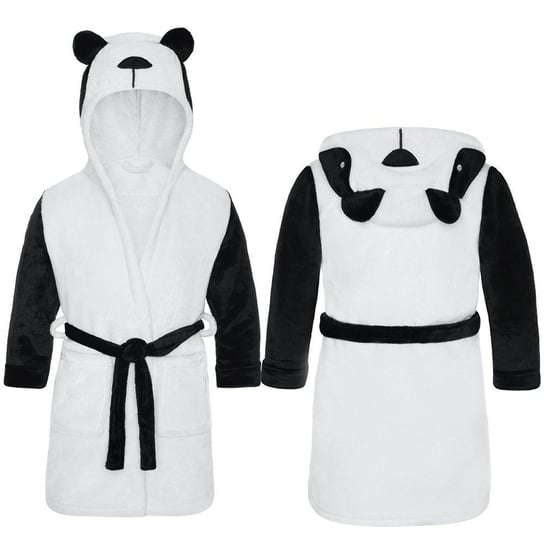 Szlafrok dziecięcy, Panda 110 S, biało-czarny Spod Igły i Nitki