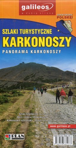 Szlaki turystyczne Karkonoszy. Panorama Karkonoszy. Mapa Opracowanie zbiorowe