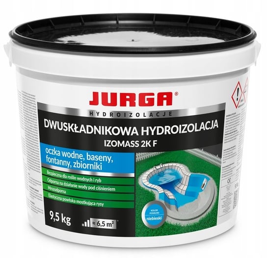 SZLAM HYDROIZOLACYJNY USZCZELNIAJĄCY HYDROIZOLACJA DWUSKŁADNIKOWA 9,5 KG Jurga