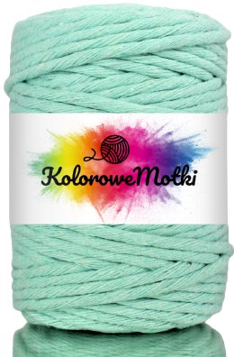 Sznurek Bawełniany do Makramy Miętowy 10m 5mm Kolorowe Motki