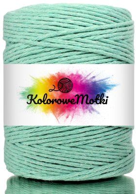 Sznurek Bawełniany do Makramy Miętowy 150m 2mm Kolorowe Motki