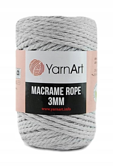Sznurek YarnArt Macrame Rope 3 mm 756 jasny szary YarnArt