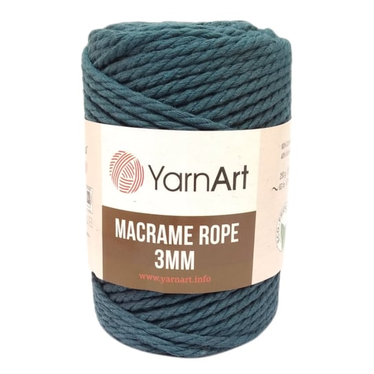 Sznurek YarnArt Macrame Rope 3mm- 789- petrol Filart