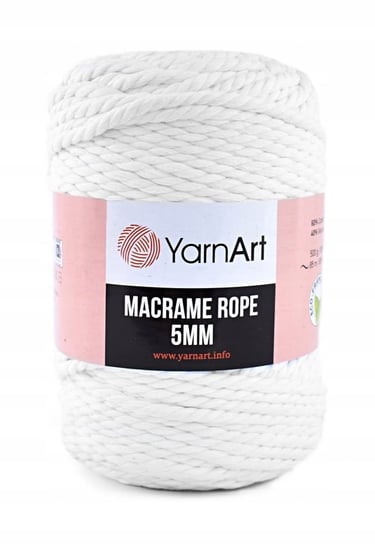 Sznurek YarnArt Macrame Rope 5 mm - 751 biel YarnArt