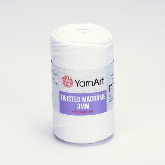 Sznurek YarnArt Twisted Macrame 3mm 751 / biel YarnArt