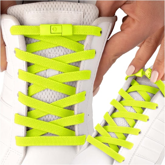 Sznurówki bez wiązania elastyczne sznurowadła do butów z kolorową zapinką Sulpo