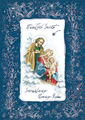 Szopka betlejemska kartka świąteczna z życzeniami BR-T 18 Czachorowski