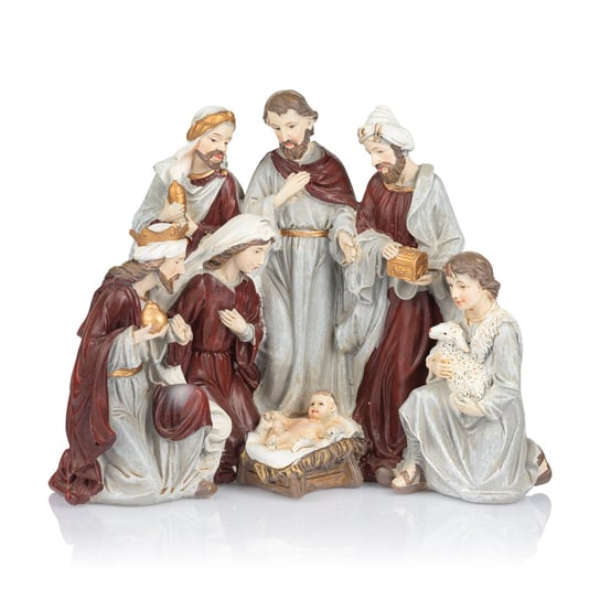 Szopka Bożonarodzeniowa Św.Rodzina Trzech Króli Pasterz Duża Figurka Na Święta Dekoracja Na Boże Narodzenie Święte Miasto