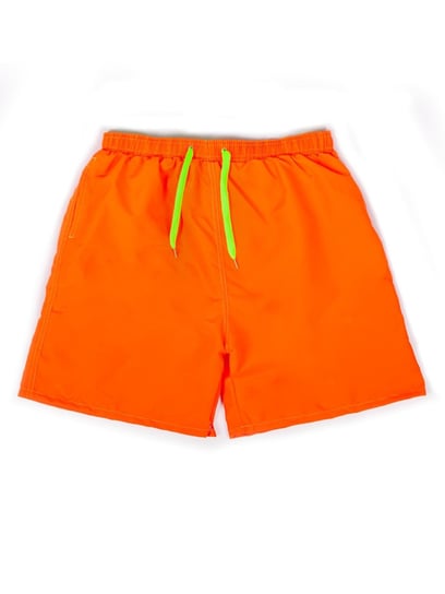 Szorty plażowe kąpielowe męskie neonowe pomarańczowe XL YoClub