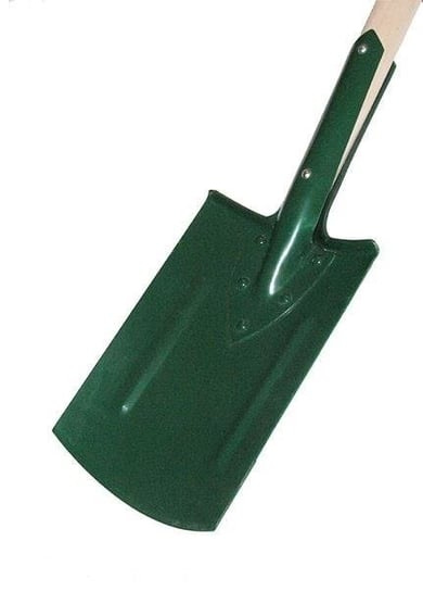 Szpadel nitowany wzmacniany z trzonkiem KARD, zielony, 19,2 cm KARD