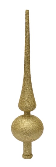 Szpic choinkowy złoty czubek czub na choinkę świąteczny brokatowy 25cm Inna marka
