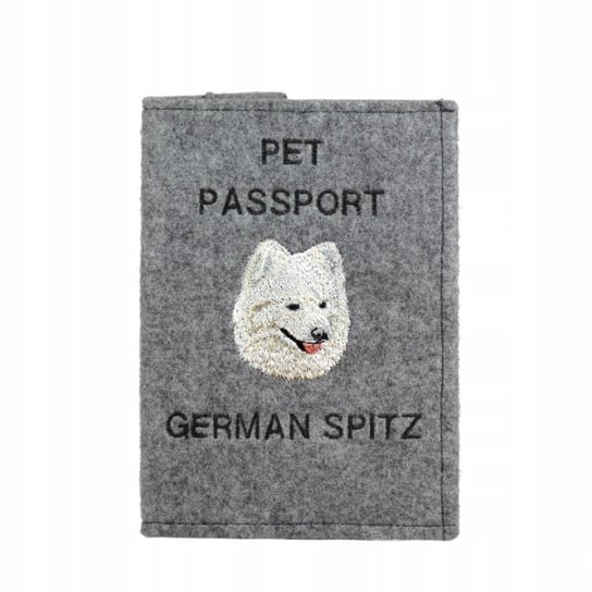 Szpic niemiecki Haftowany pokrowiec na paszport Inna marka