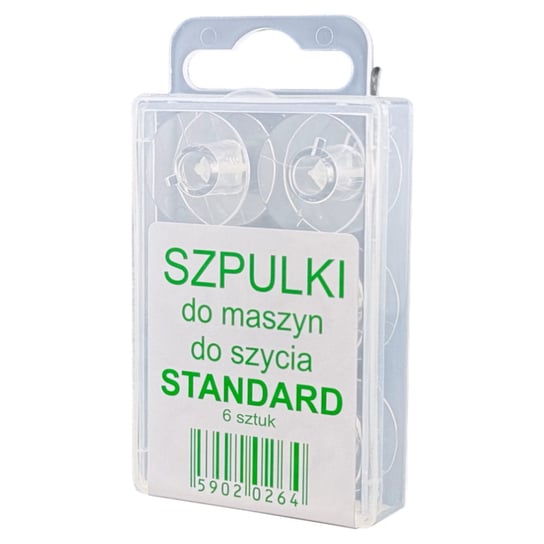 Szpulki plastikowe standardowe do maszyn do szycia 6 szt. w pudełku Inna marka