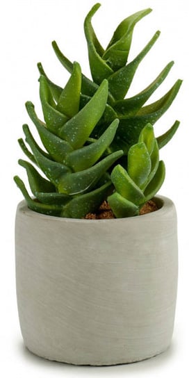 sztuczna roślina Echeveria 10,5 x 21 cm zielona ceramiczna TWM