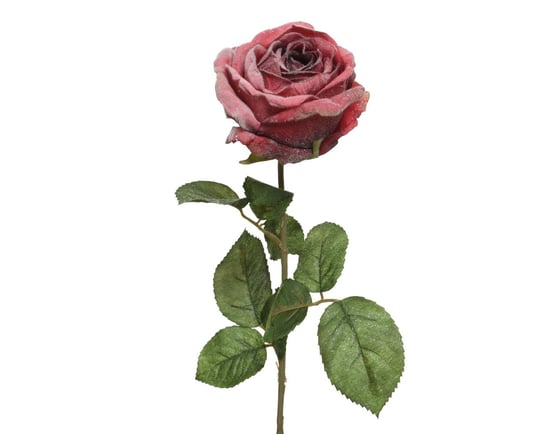 Sztuczna róża czerwona gałązka dekoracyjna długa ABC