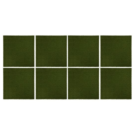 Sztuczna trawa w płytkach, 8 szt., 50x50x2,5 cm, gumowa vidaXL