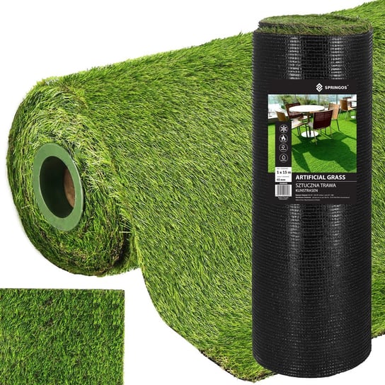 Sztuczna trawa z rolki 1 M na taras balkon boisko miękka 45 mm Springos